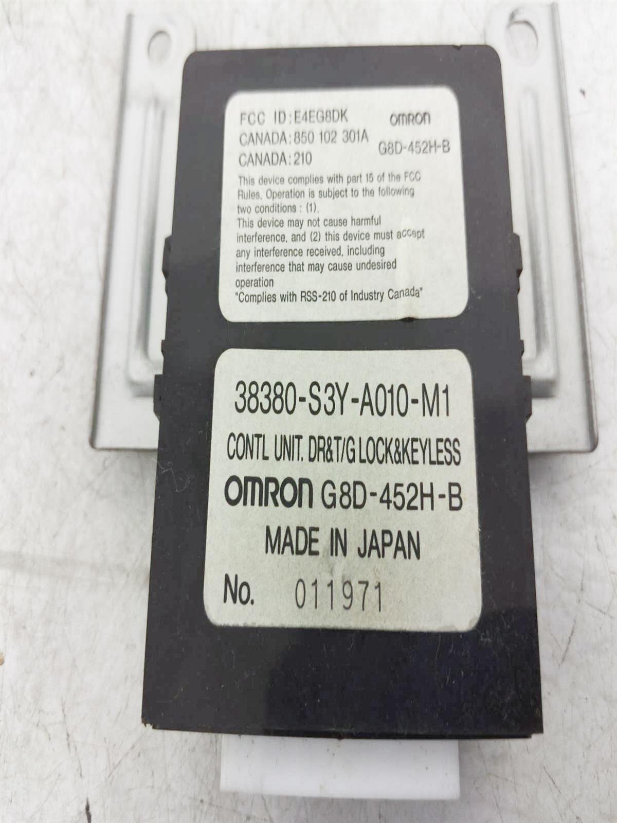 2000-2006 Honda Insight Keyless Entry Control Unit 38380-S3y-A01