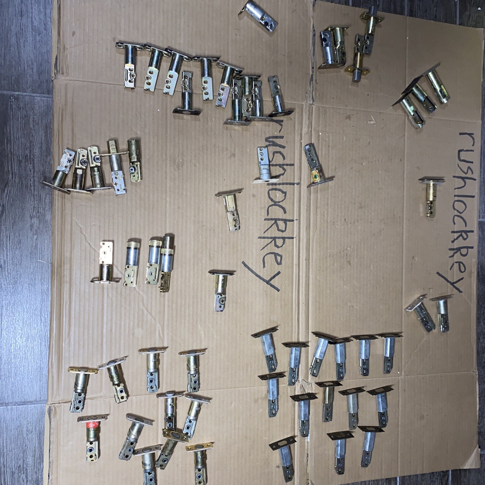 Lot of 56 Random Used and New Deadbolt Door Latches