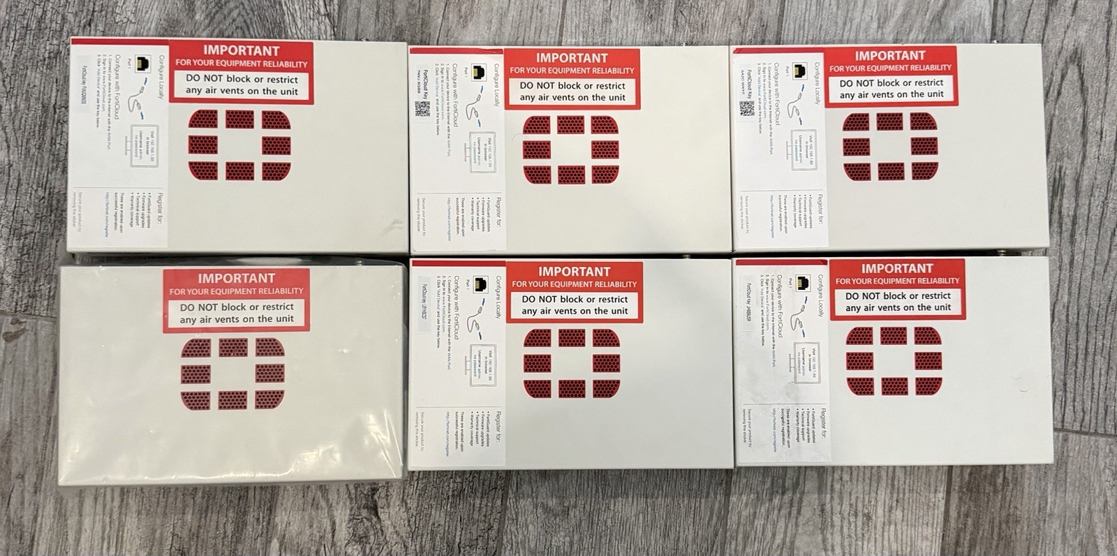 6 Set Lot Fortinet Fortigate-50E Security Firewall Initialized FG-50E w/Adapter