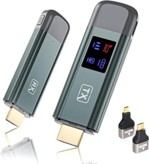 Wireless HDMI Transmitter and Receiver, Wireless HDMI Extender 4K green