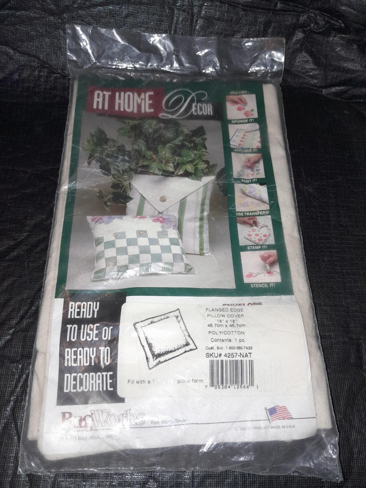Design Your Own Throw Pillow Cover Blank For Crafts Cotton Twill 14"x14 Bagworks