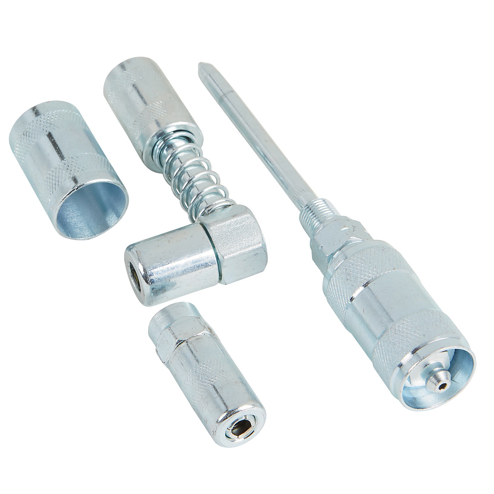 Ironton 3-Pc. Grease Gun Coupler Kit, 90° Coupler, Grease Injector Needle,