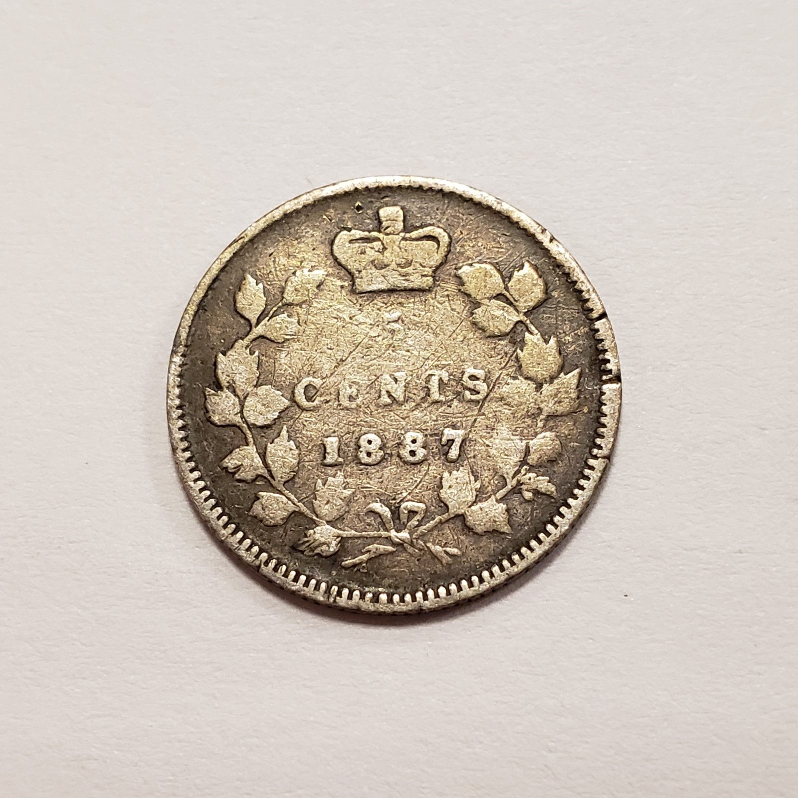 1887 5c Canada Five Cents Silver .0346 ASW - KM2 - SKU-Q5107