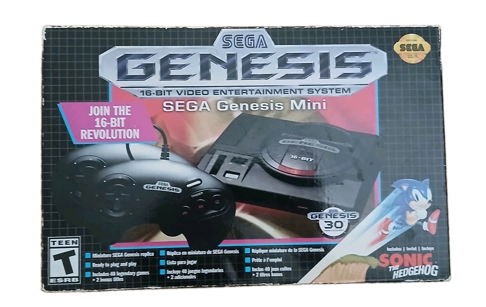 SEGA GENESIS Mini By SEGA Console 40 GAMES 30 Anniversary 2019 Edition Open Box