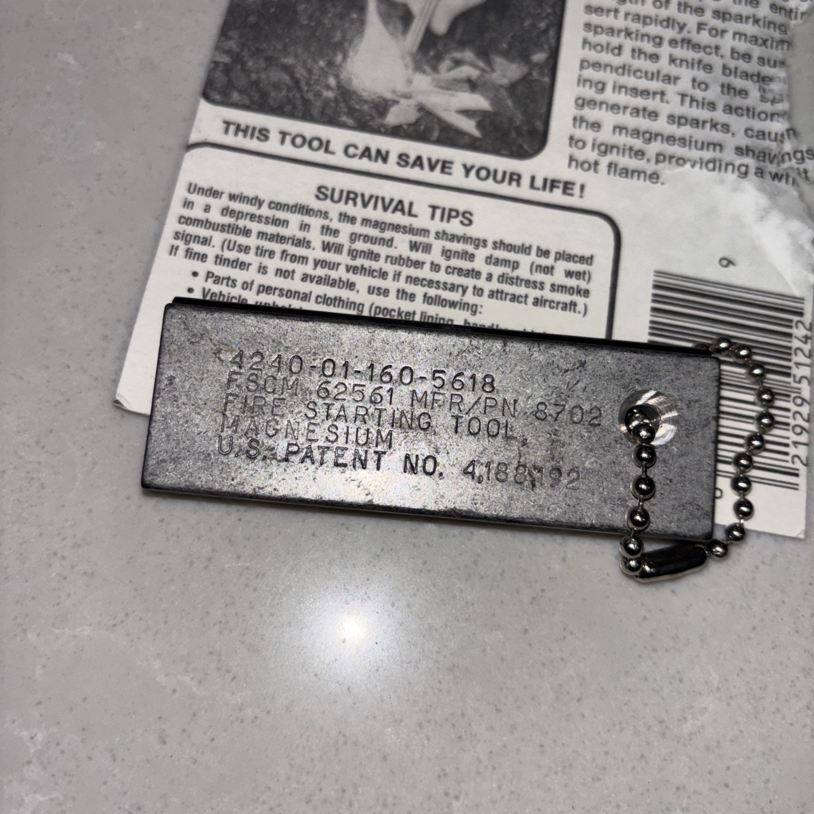 Magnesium Bar Fire Starting Tool K1