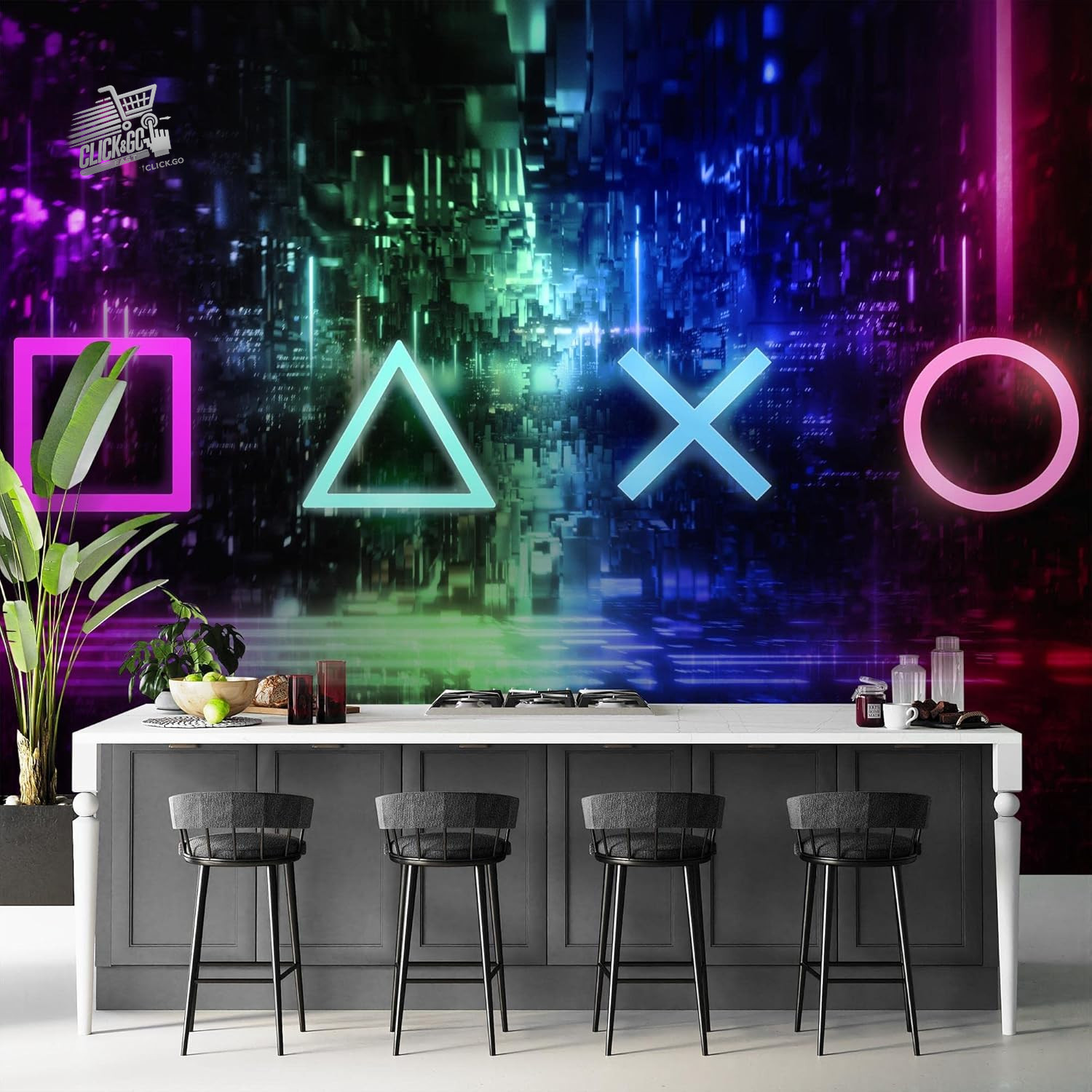 Photo Wallpaper Modern Game Console Fleece Living Room Bedroom L
