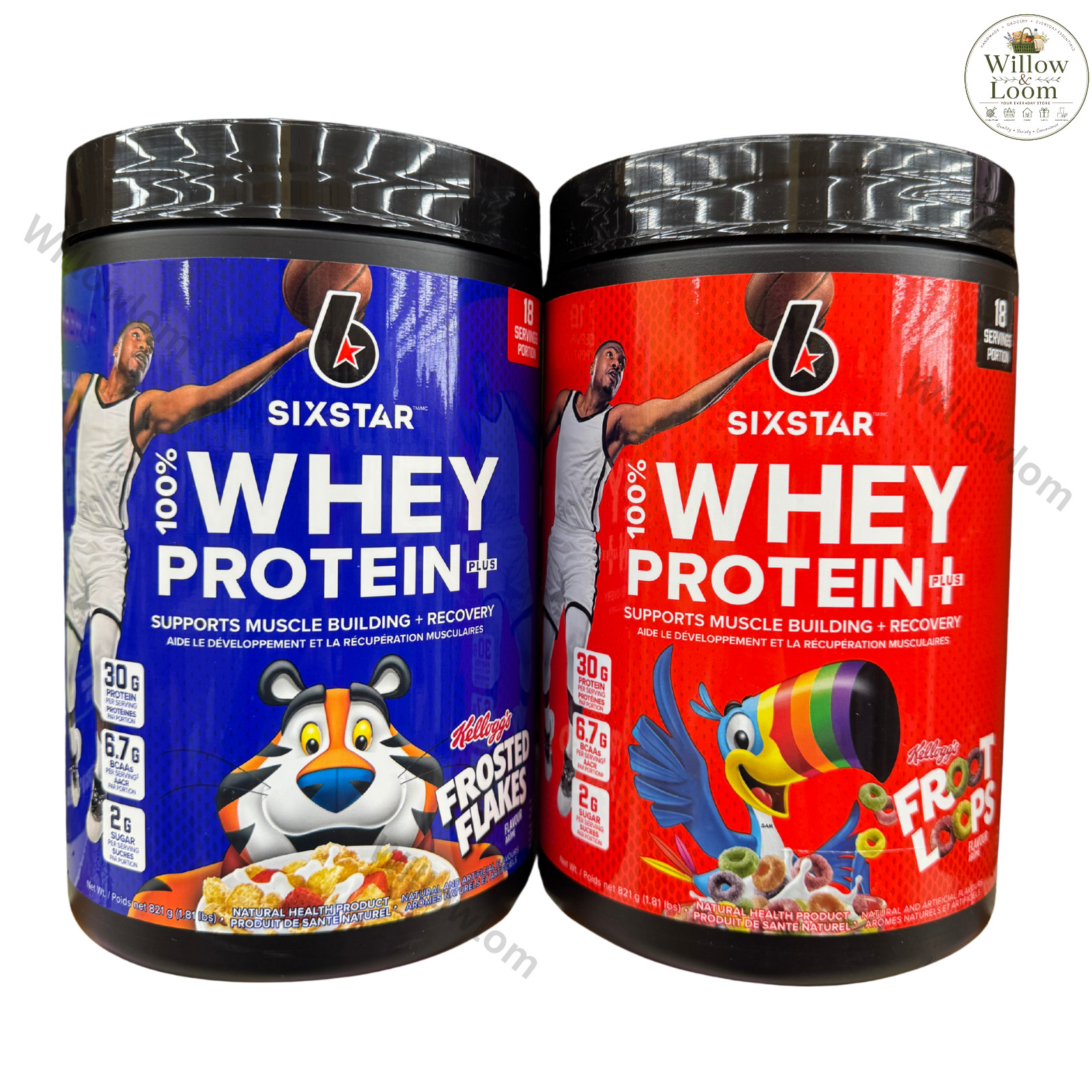 Six Star 100% Whey Protein Plus Bundle Froot Loops + Frosted Flakes 1.81 lbs 30g