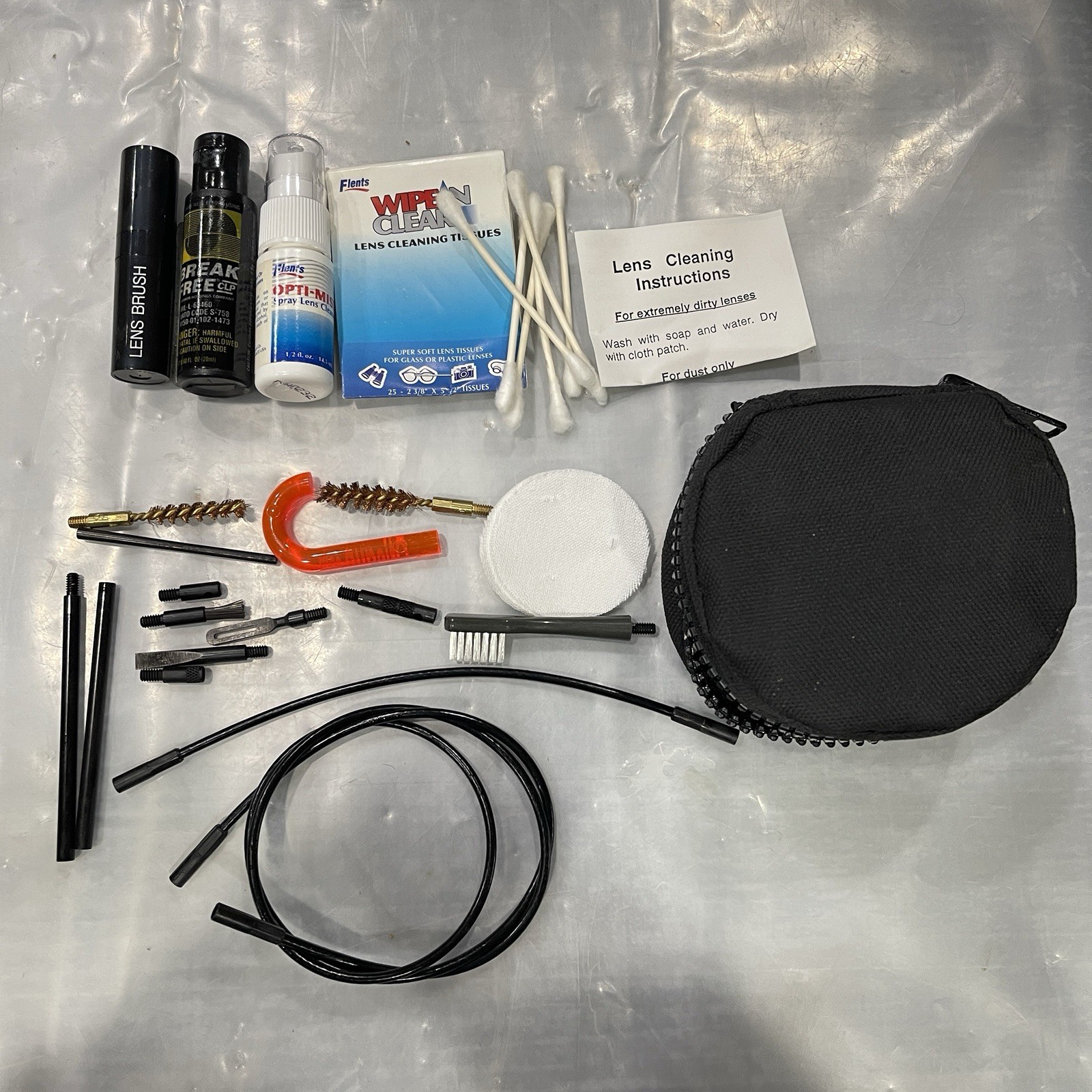 U.S. Army Canvas Pouch M4/M16 5.56mm Belt Carry Cleaning Kit Black FREE SHIP