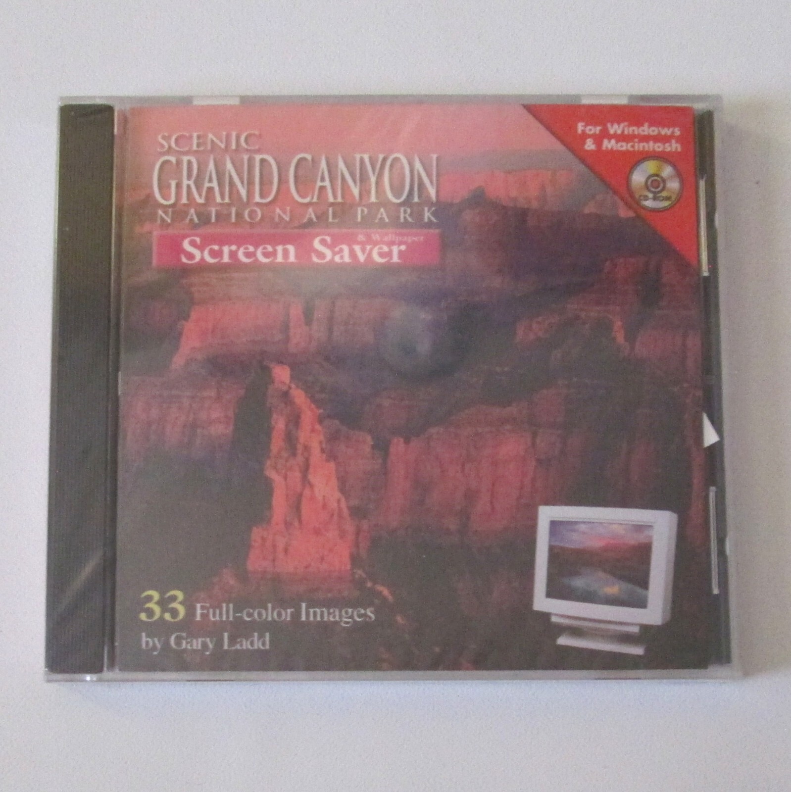Vintage Grand Canyon Screen Saver CD Rom 33 Color Images Gary Ladd Softstuff 90s