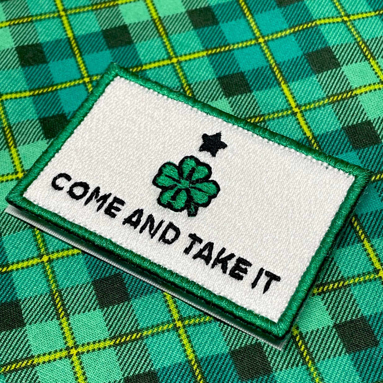 St. Patrick's Day Tactical Patch, Irish Come And take It Morale patch.