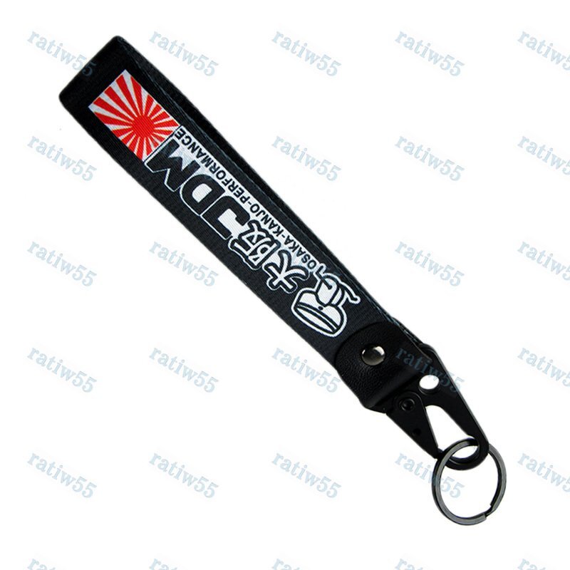 For OSAKA-KANJO JDM Lanyard Nylon Backpack key Ring Hook Strap Metal Keychain