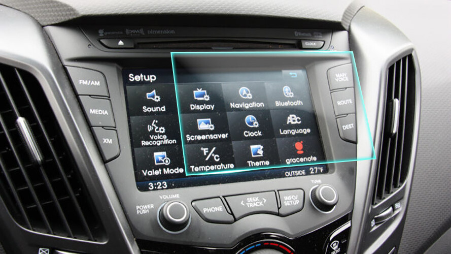 Crystal Clear Screen Protector for 2013 Hyundai Veloster Vehicle Navigation