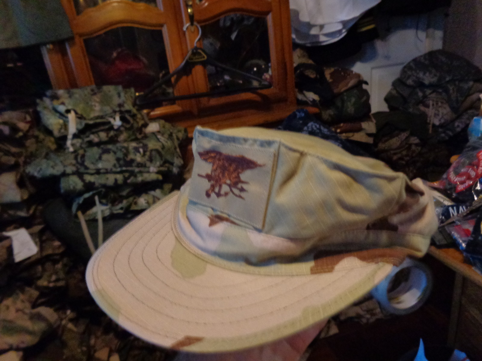 8 POINT COVER HAT DESERT STORM Navy Seal, EOD, 2nd Class SIZE X LARGE NWOT XL