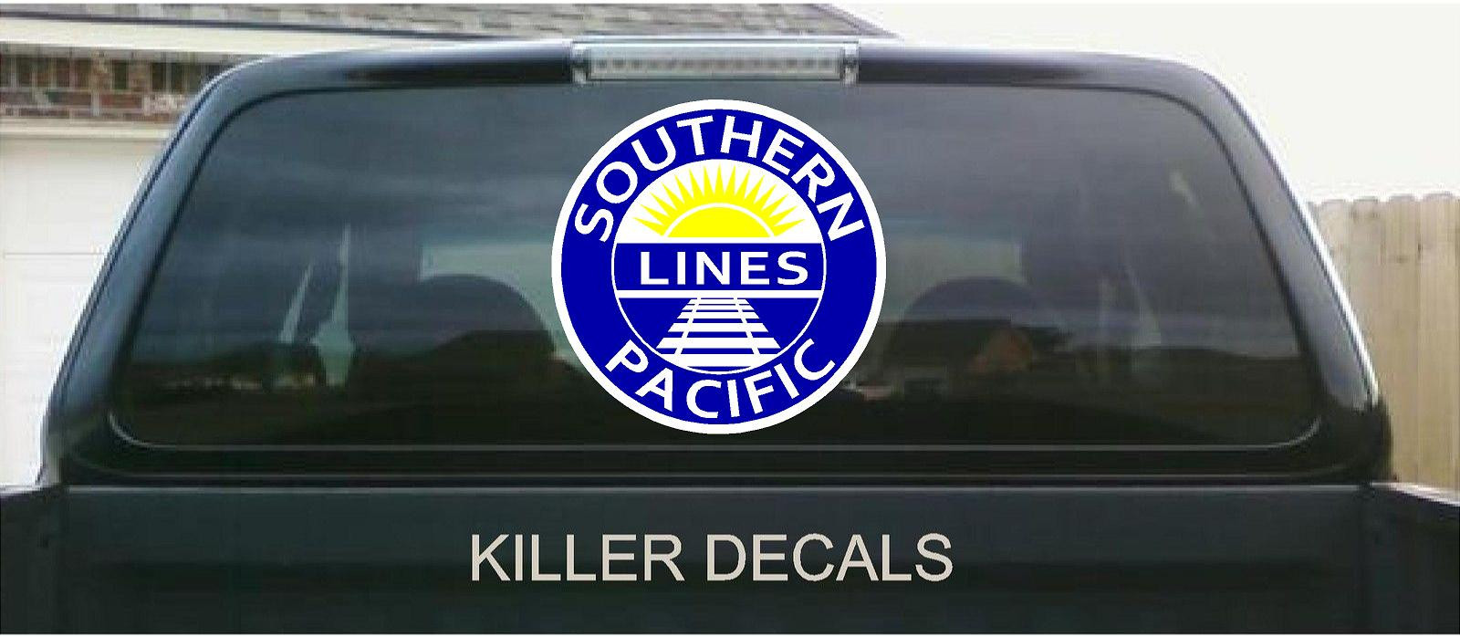 12" SOUTHERN PACIFIC RAILROAD LOGO DECAL TRAIN STICKER WALL OR WINDOW