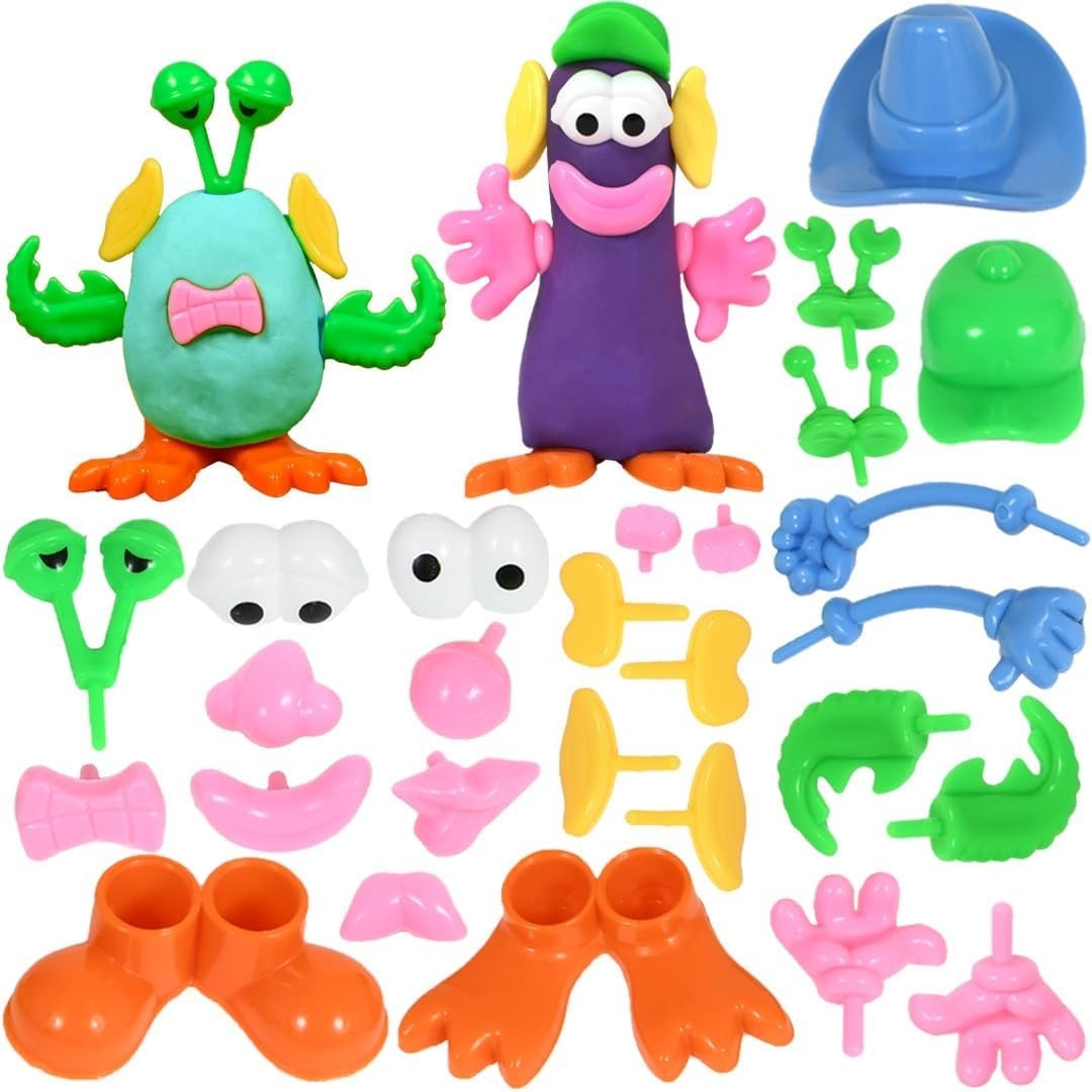 Dough Character Accessories | Set of 52 | 21 Different Shapes | Playdough Access