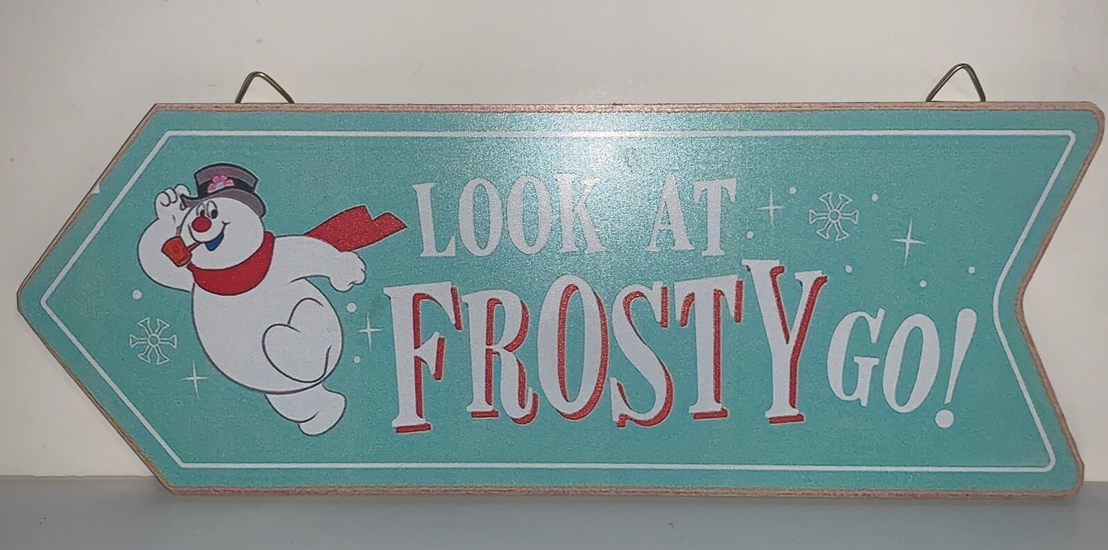 Frosty The Snowman Look At Frosty Go Wood Wall Plaque Sign Christmas Decor