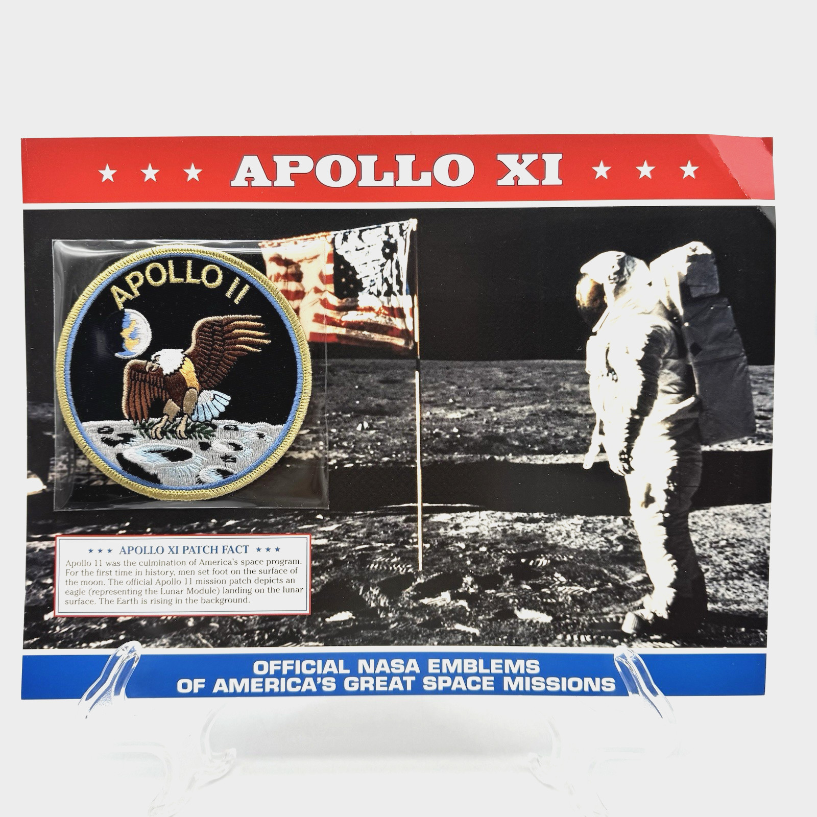 Official NASA Emblem PATCH Space Mission APOLLO XI 1st Moon Landing Armstrong 11