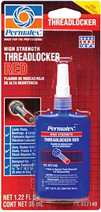 Permatex Red High Strength Threadlocker 36ml Bottle