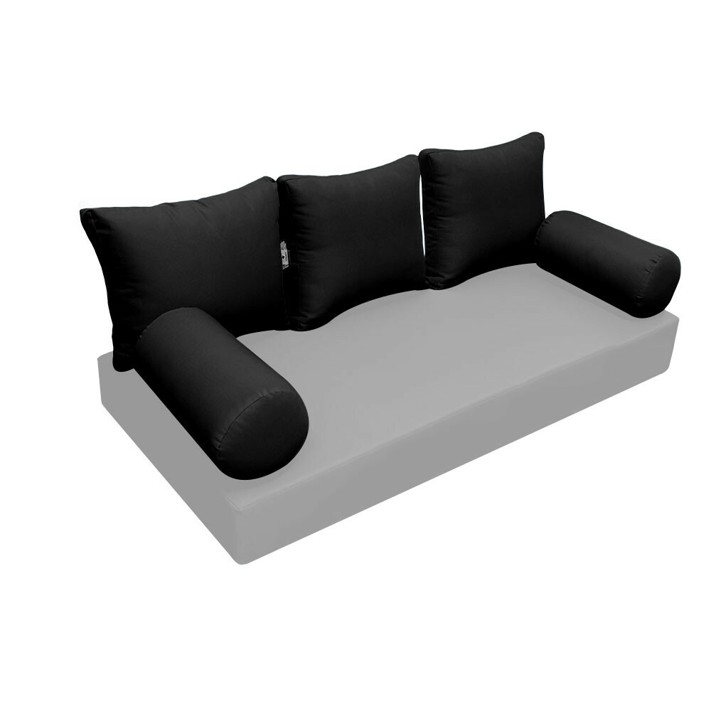 |SLIPCOVER ONLY| S3 Outdoor Bolster Backrest Pillow Covers Knife Edge Twin AD109