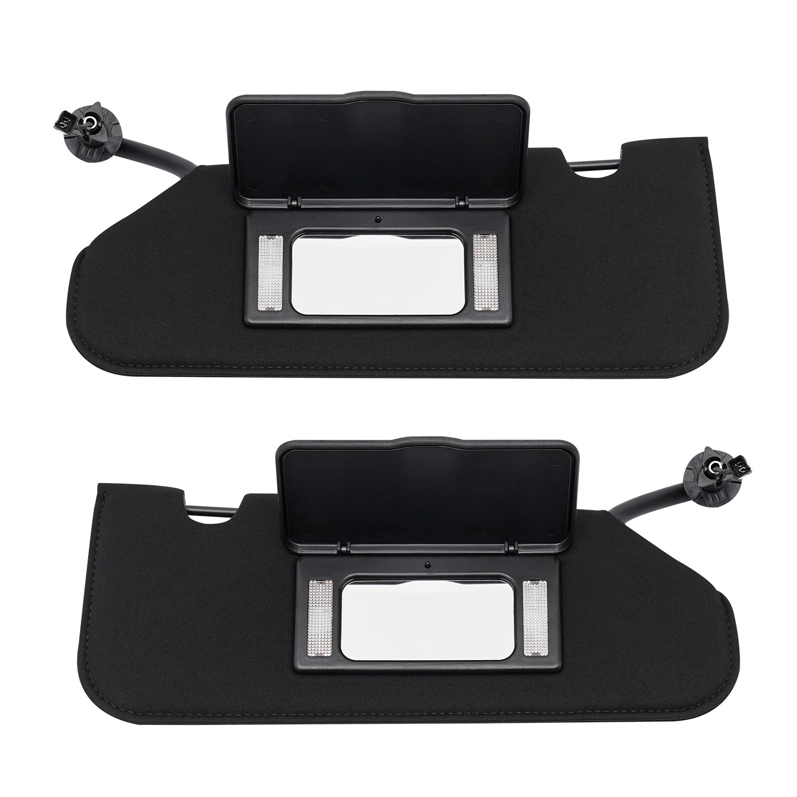 Driver& Passenger Side Sun Visor Fit 2005-2013 Chevrolet C6 Corvette W/LED Light