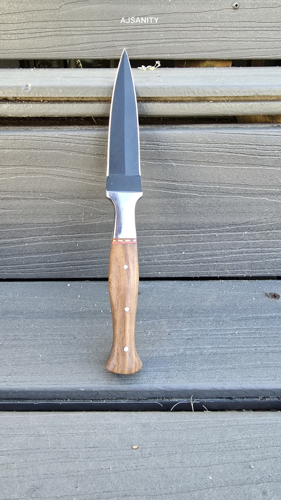 Custom Handmade Double Edge Fixed Blade Dagger Knife Edc Carry Compact Knife