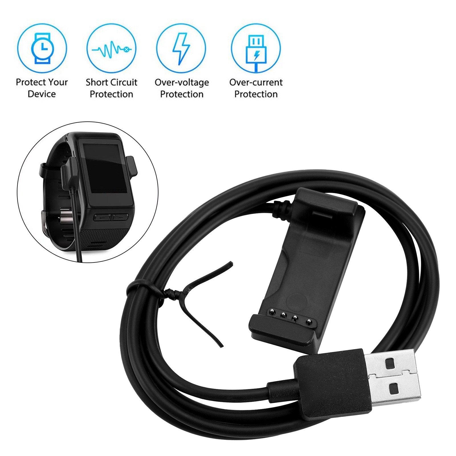 USB Charger Charging Dock Cable Fit for Garmin Vivoactive HR GPS Vivosmart