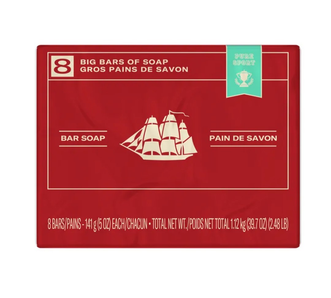 Old Spice Men's Pure Sport Bar Soap, 8 Pack