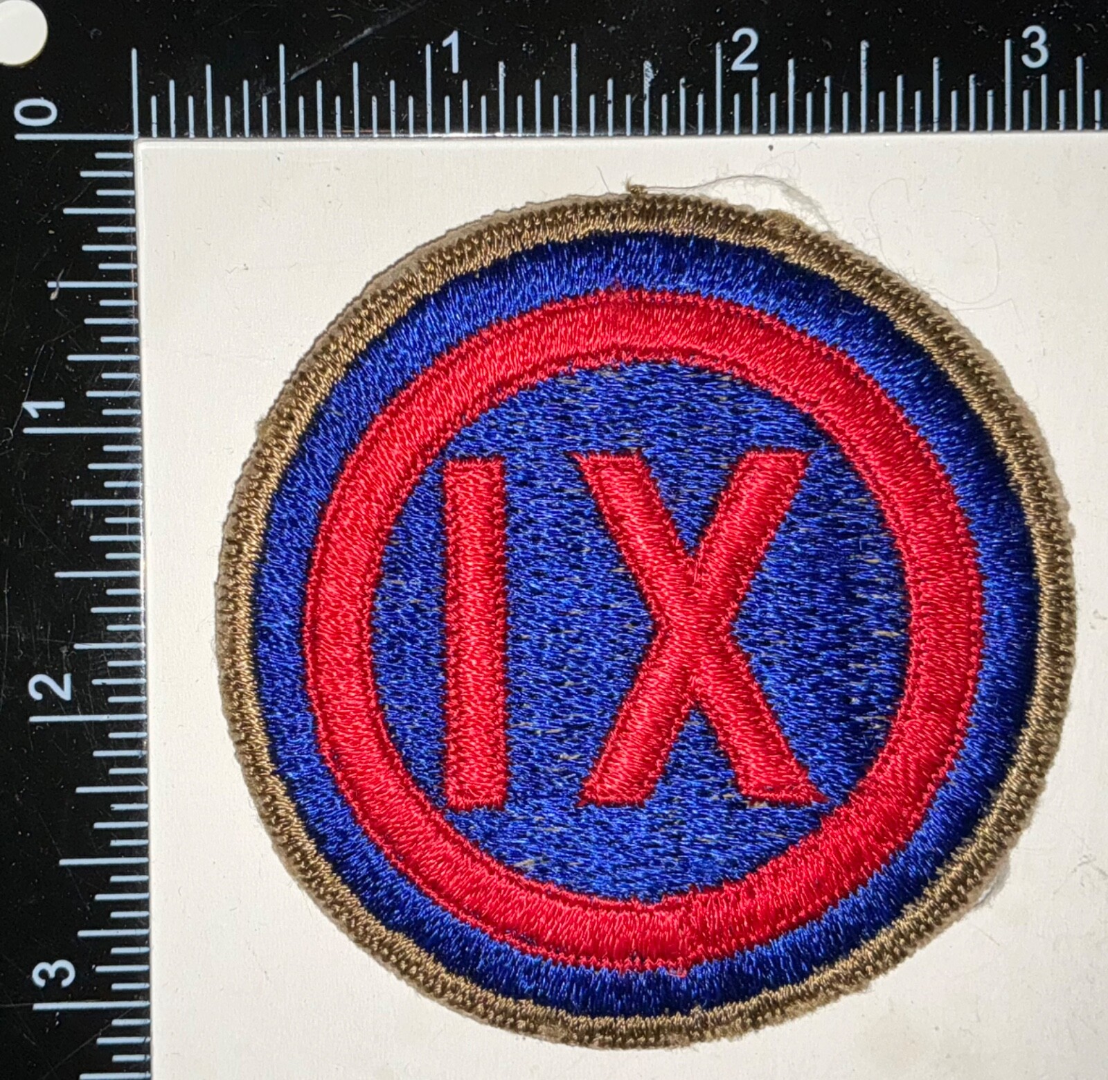 WWII US Army IXth 9th Corps OD EDGE Patch