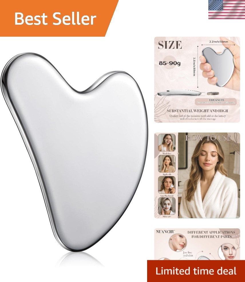 Durable Gua Sha Facial Tool for Lymphatic Drainage -  Self-Care Essential