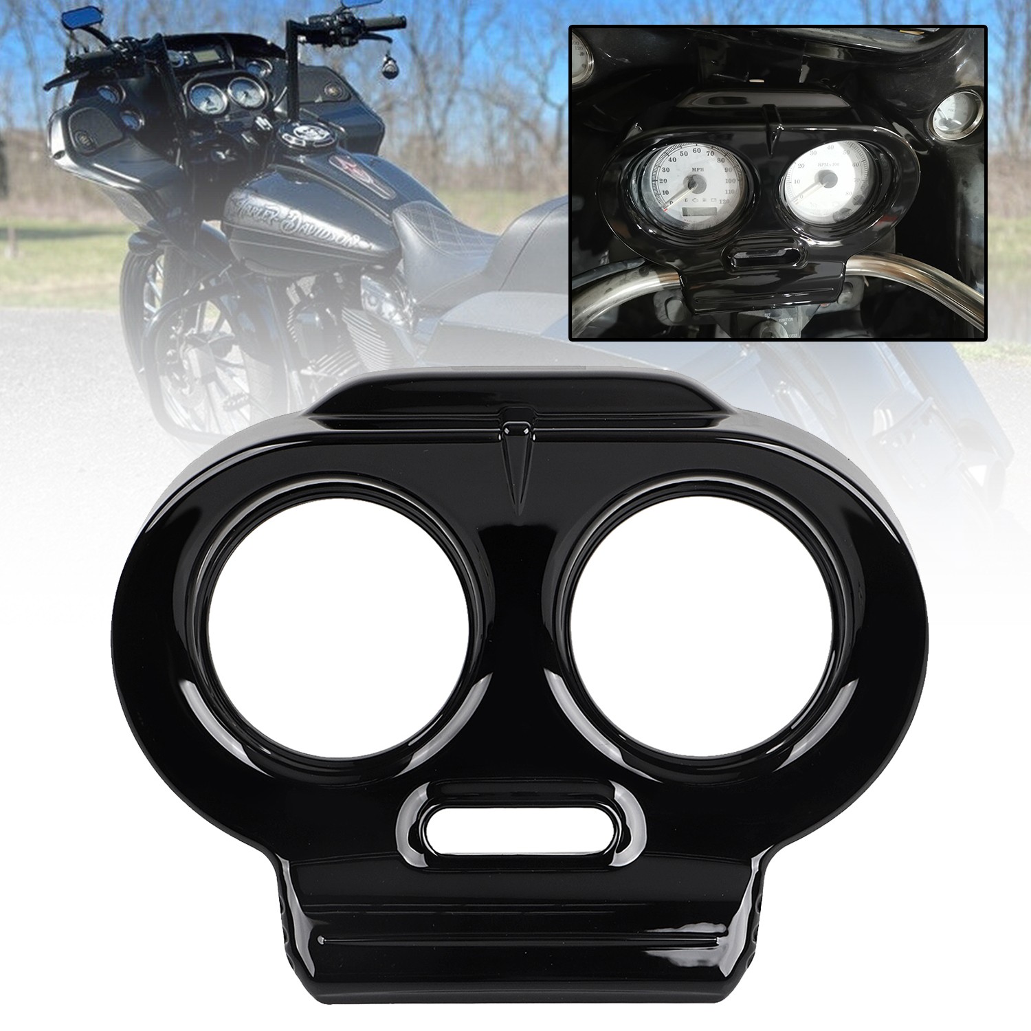 Gauge Cover Nacelle Housing Fairing For Harley Road Glide 98-13 FLTR EFI FLTRI