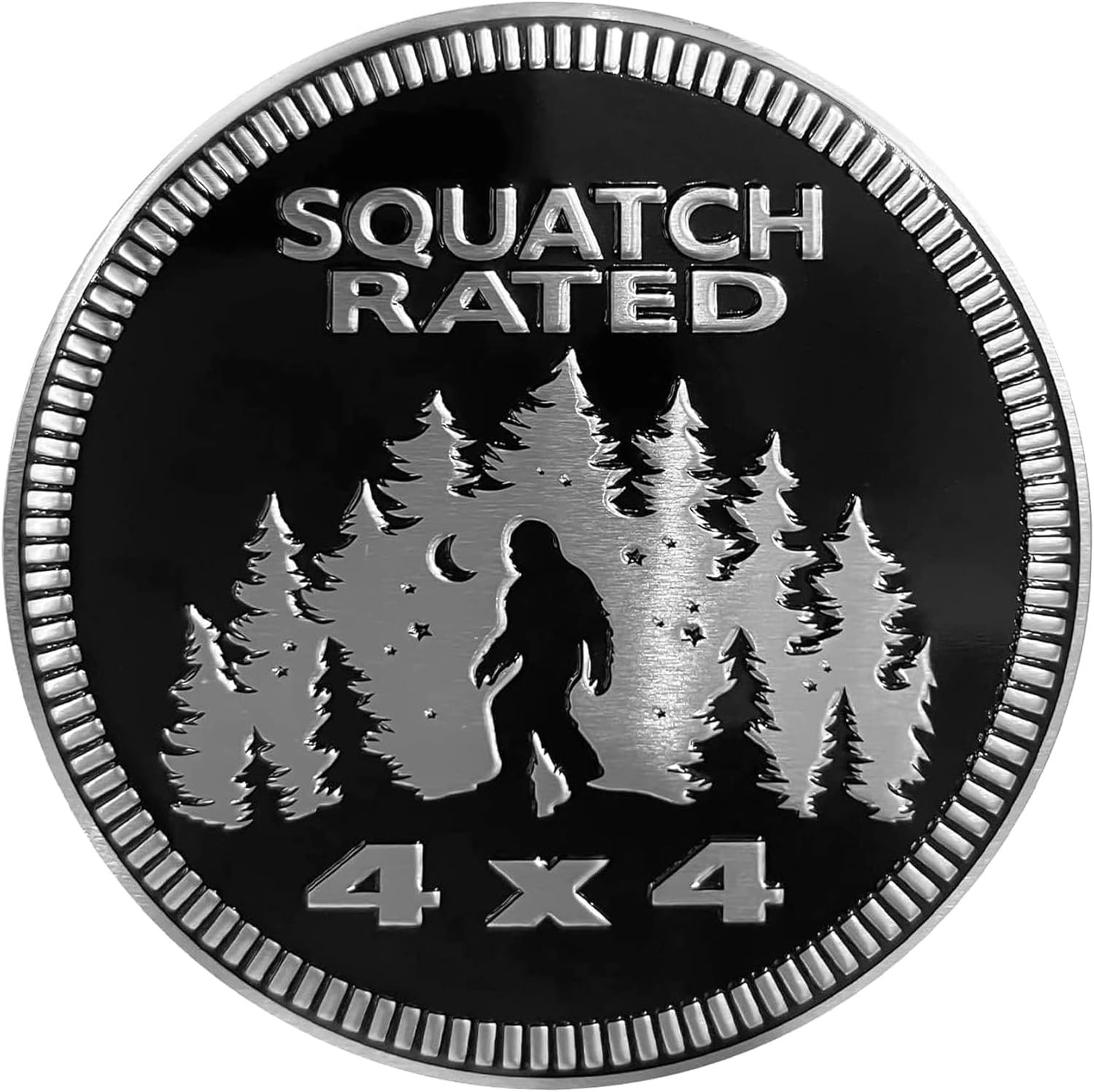 Wild Man Pattern Rated Car Emblem, 4 x 4 Automotive Car Badge Decals Stickers, 3
