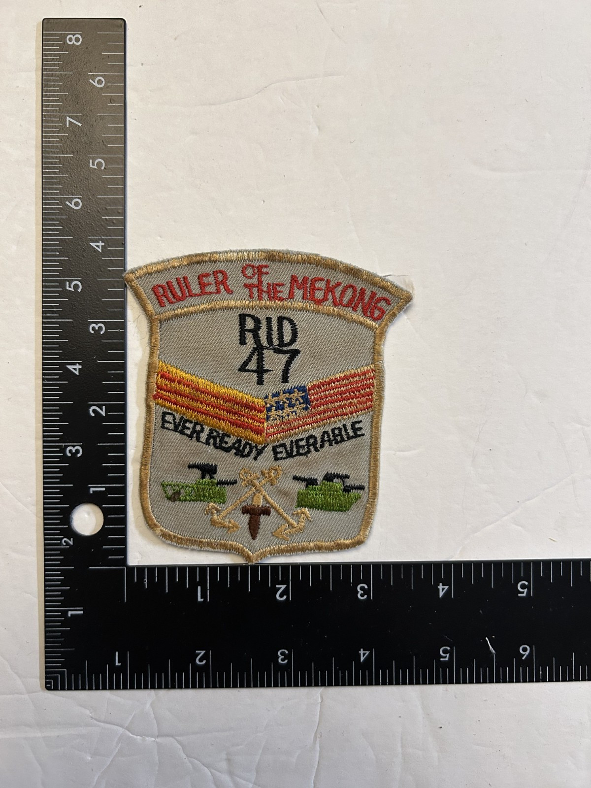 MH909 Repro US Navy 1970s Vietnam War Unit Patch River into DC IR29D