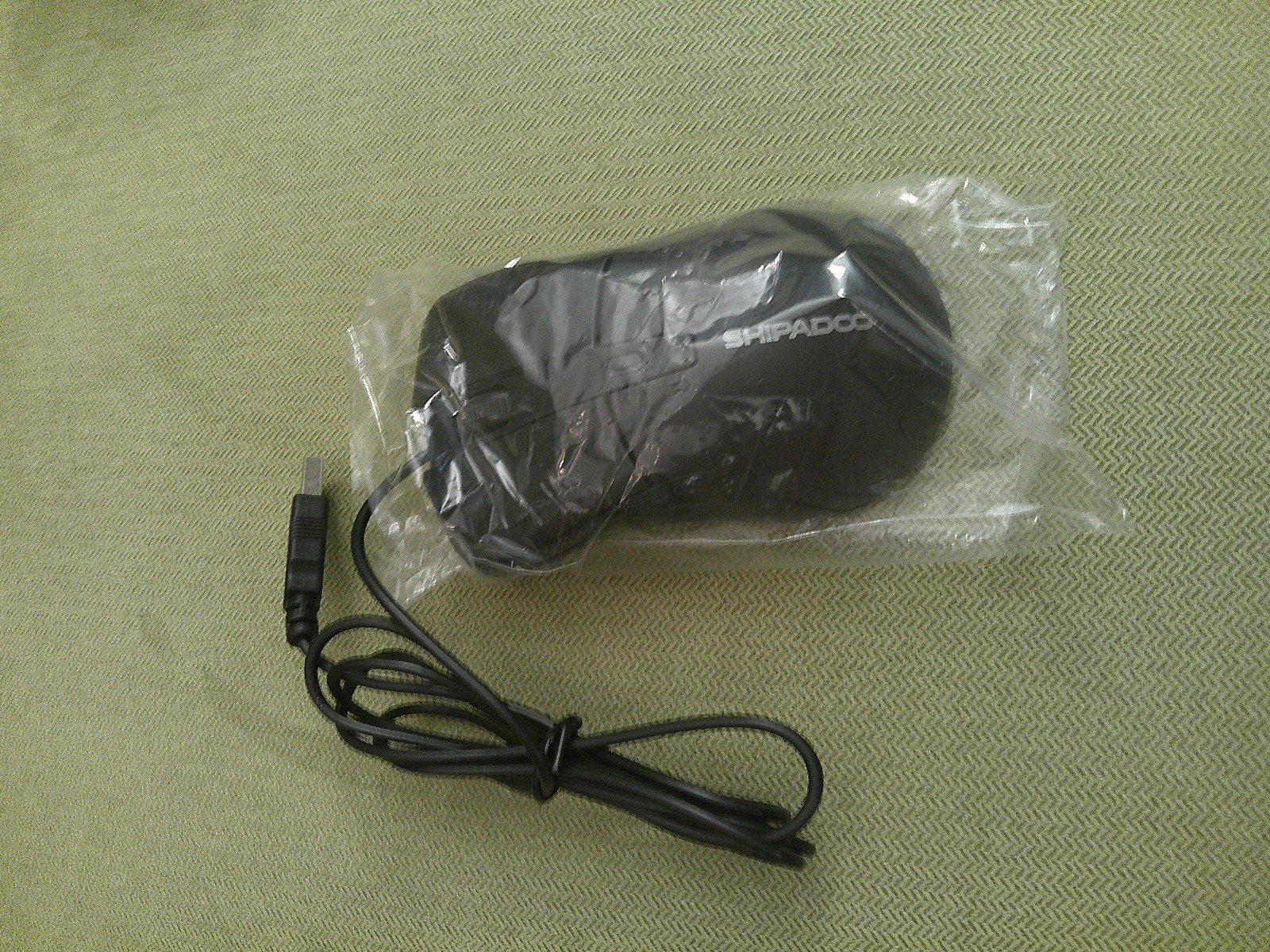 SHIPADOO S120 USB WIRED MOUSE, BLACK, NEW