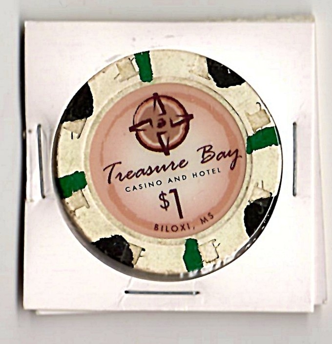 2000s TREASURE BAY CASINO AND HOTEL BILOXI MISSISSIPPI $1 CASINO CHIP CG018520