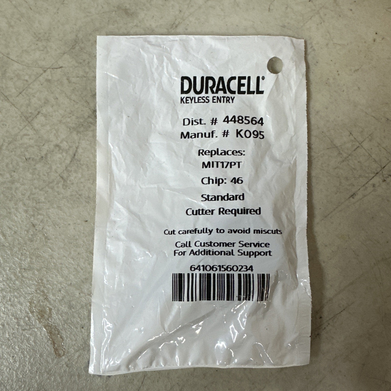 NEW Duracell Key MFR# K095 DIST# 448564
