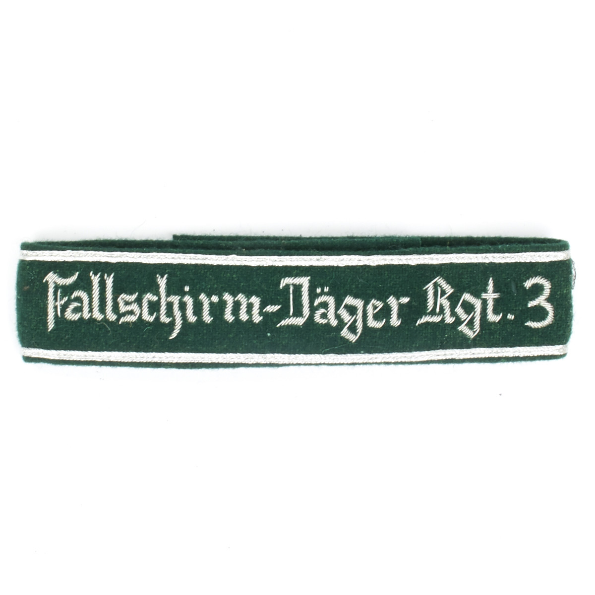 German WWII Military Wool Uniform Cuff Title Fallschirm-Jager Rgt. 3