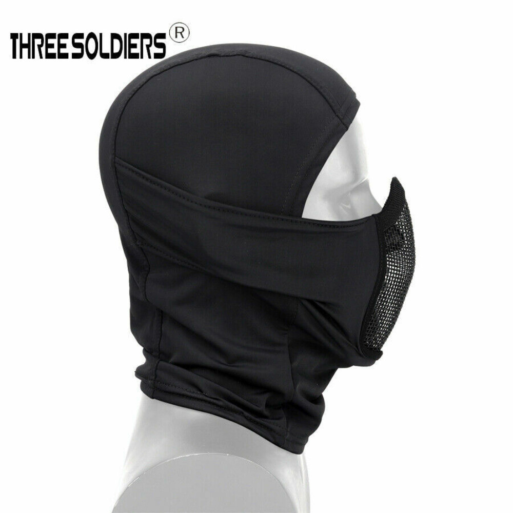 Tactical Mesh Full Face Mask Balaclava Airsoft Hunting Ski CS Helmet Liner Cap