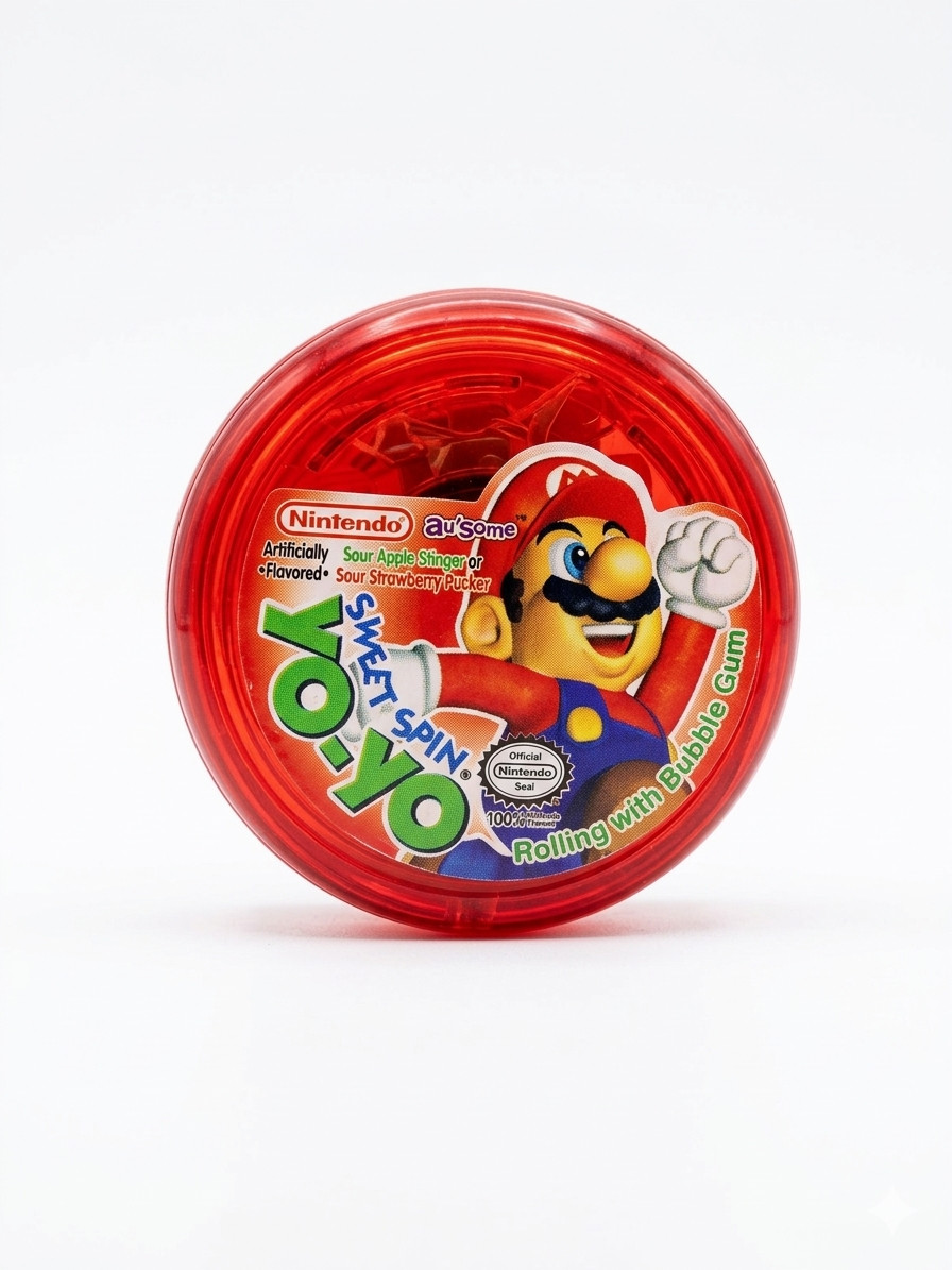 Super Mario Bros Sweet Spin Yo-Yo - Collectible, 2007, RARE Candy Still Inside