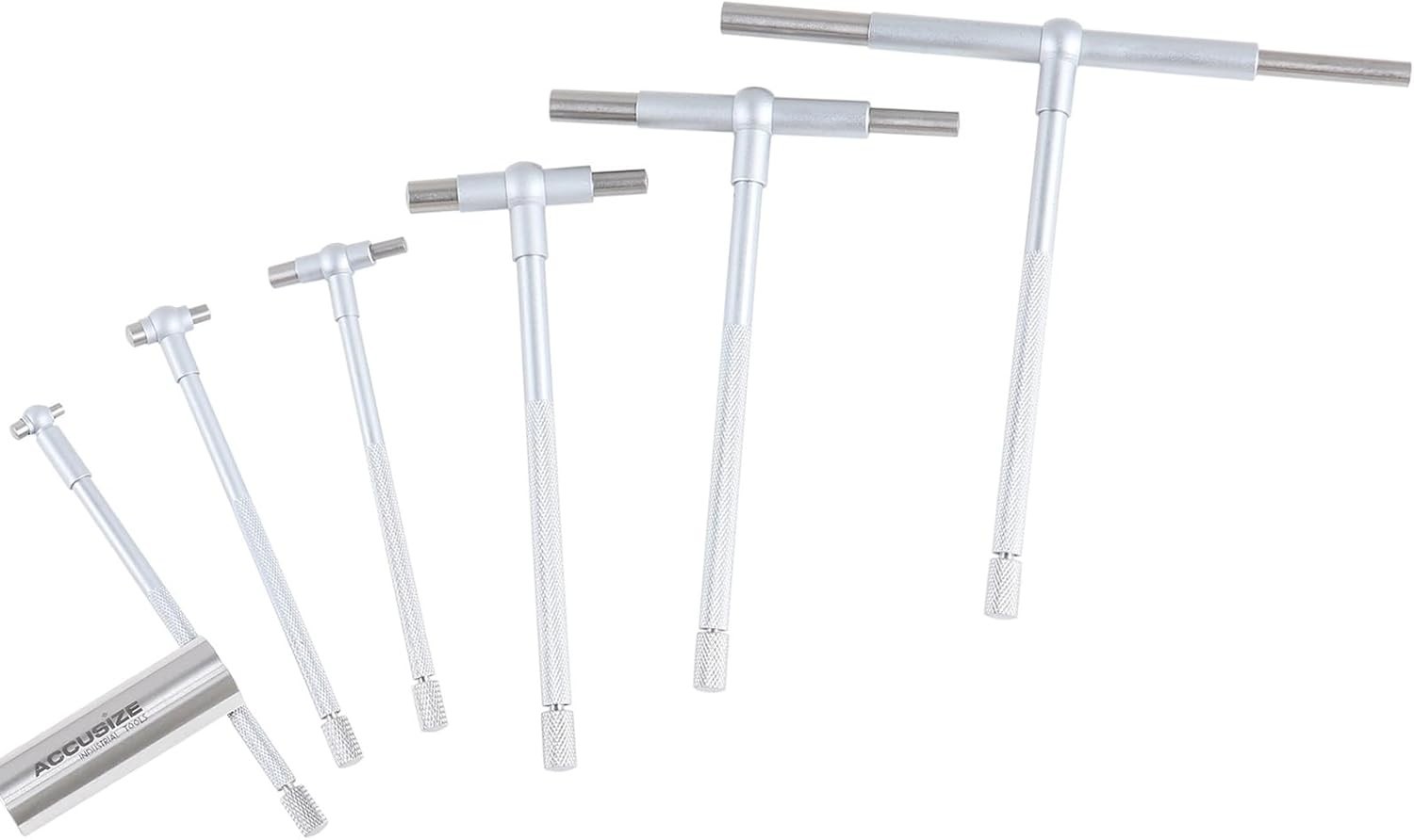 5/16" Telescoping Gauge Set 6PCS 6" Satin Chrome Precision Measuring Tool