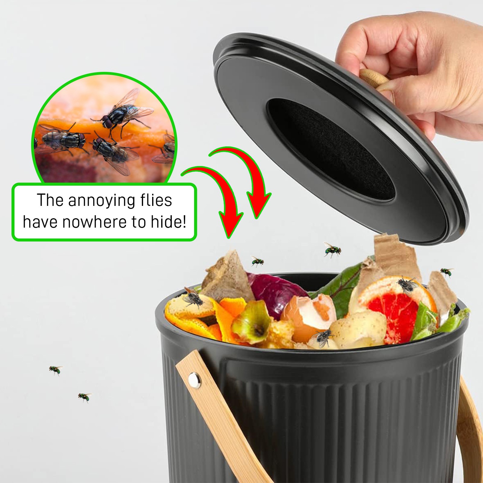 Universal Round Charcoal Filter Extra Thick 0.4" Durable For Kitchen Compost Bin