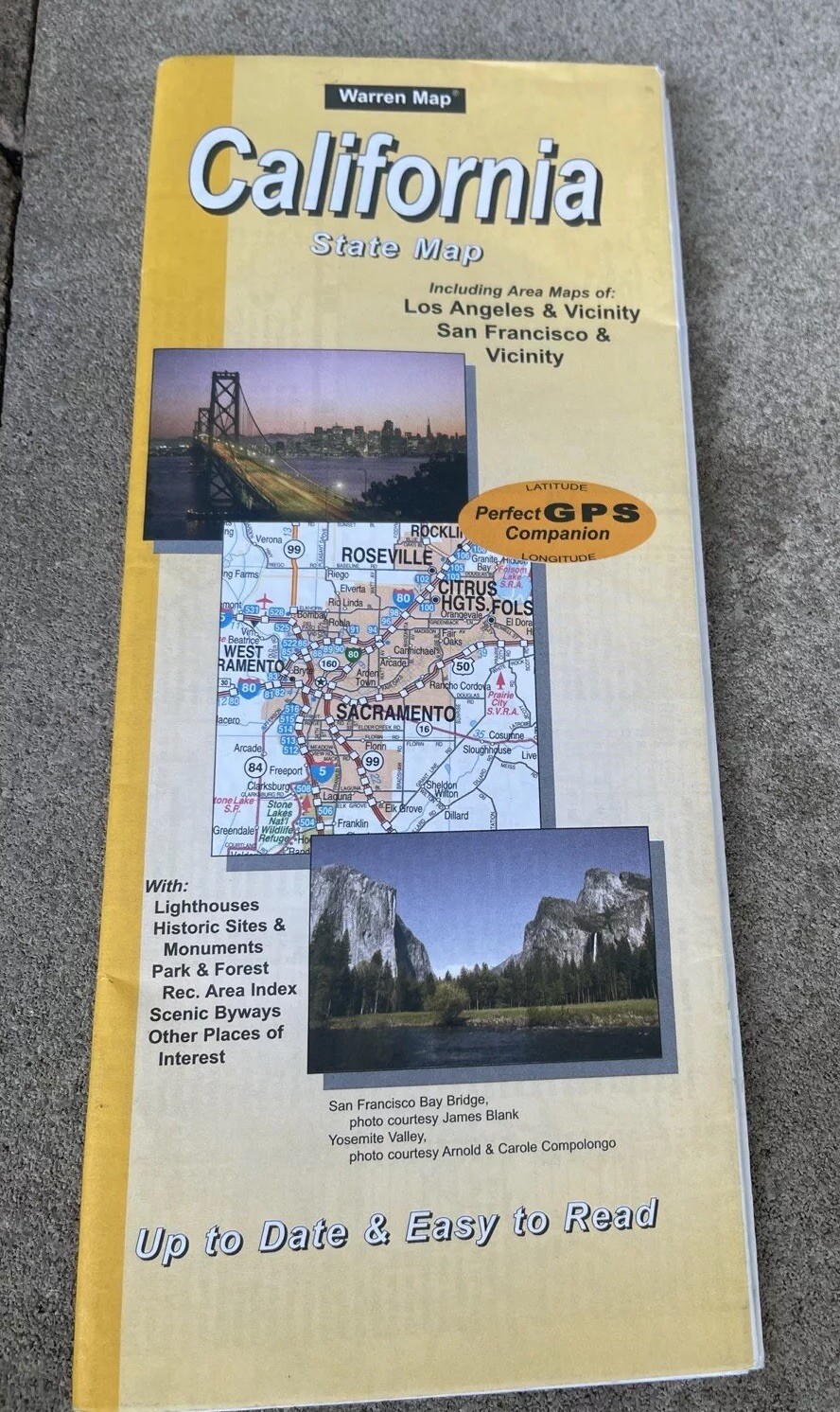 Warren Map California State Fold Up Map
