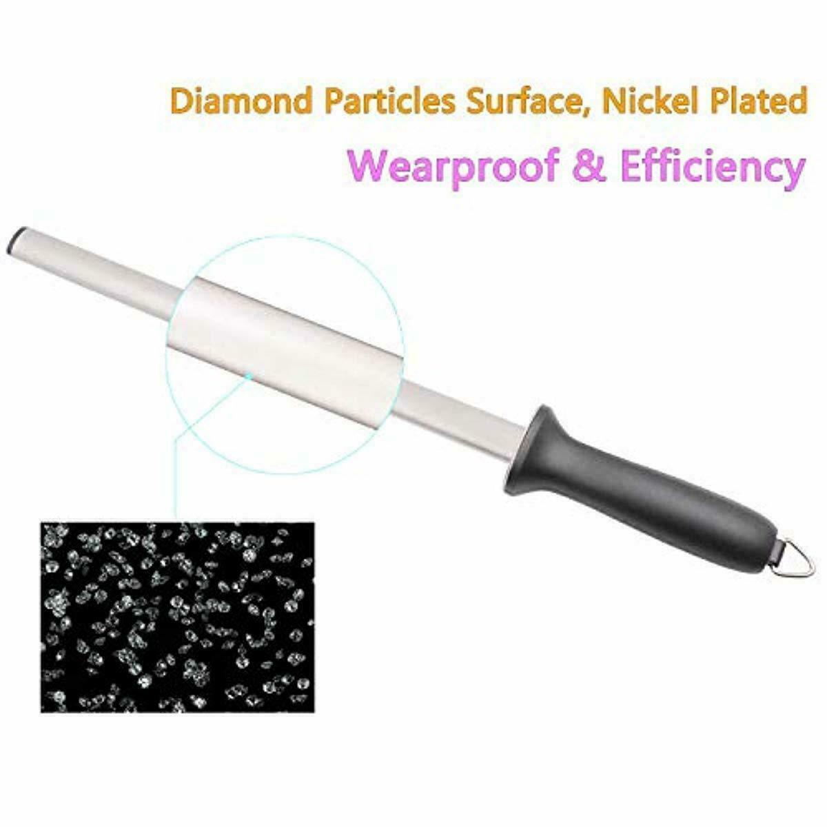 10 Inch Kitchen Sharpening Rod Knife Sharpener Rod Durable Sharpening Tool New