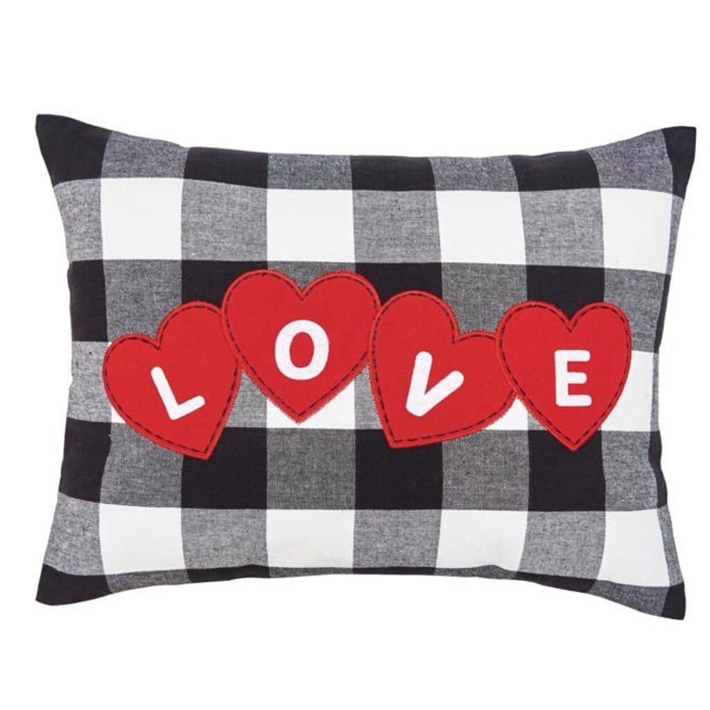 Love Hearts Franklin Throw Pillow 12 Inches x 16 Inches