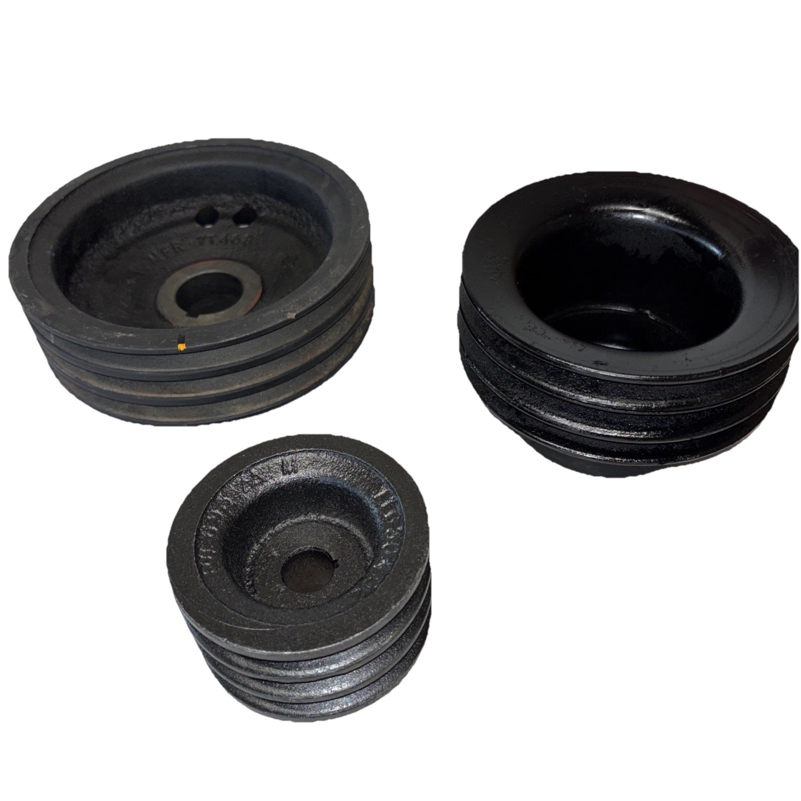 M-151 A1 A2 Set Of All 3 Engine Belt Pulleys Needed for 60amp 3 Belt Alternator