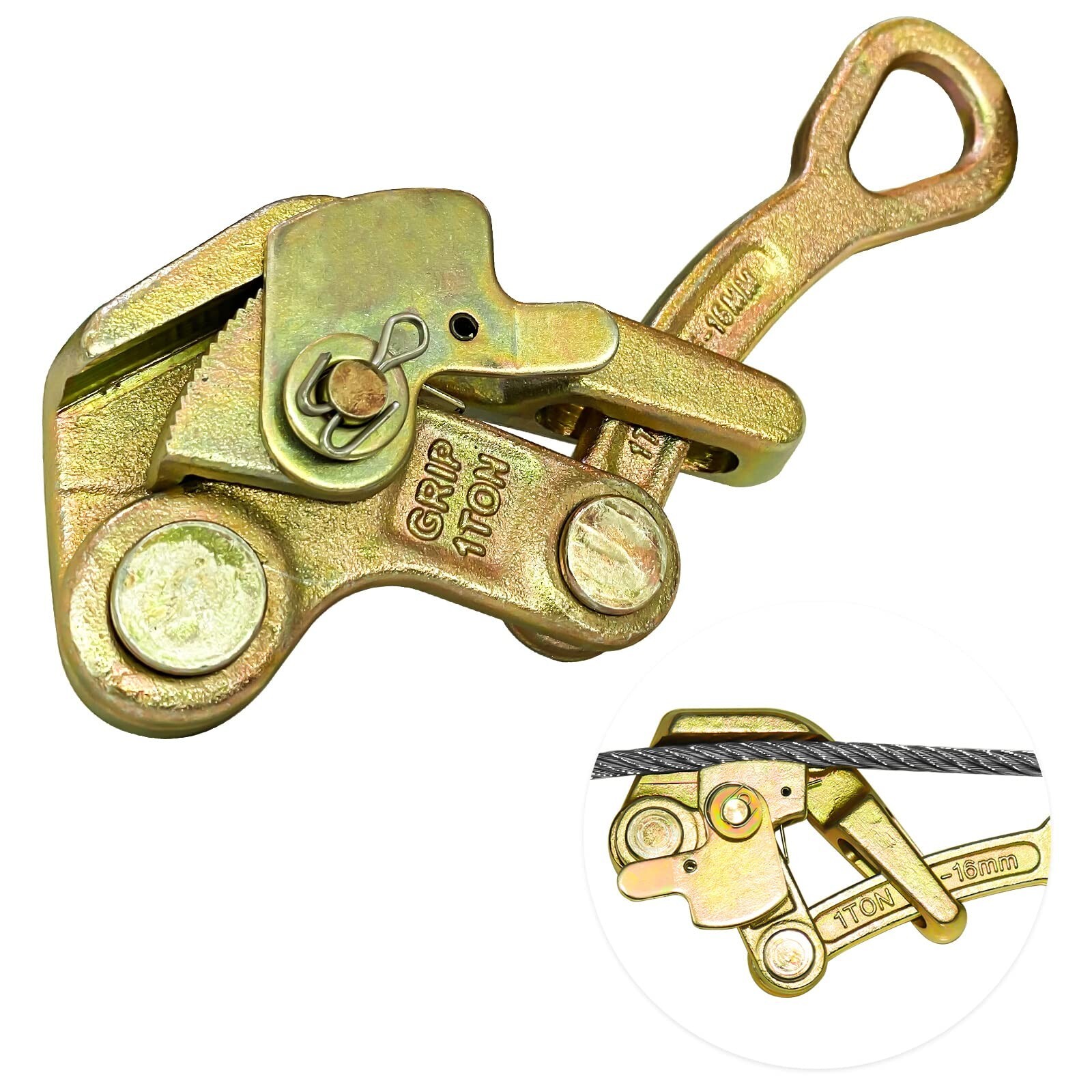 2200lb Cable Grip Steel Wire Puller 1 Ton