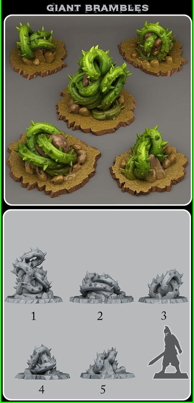 Giant Brambles Light Bulbs Legion Terrain Scenery Tabletop Miniatures 28mm