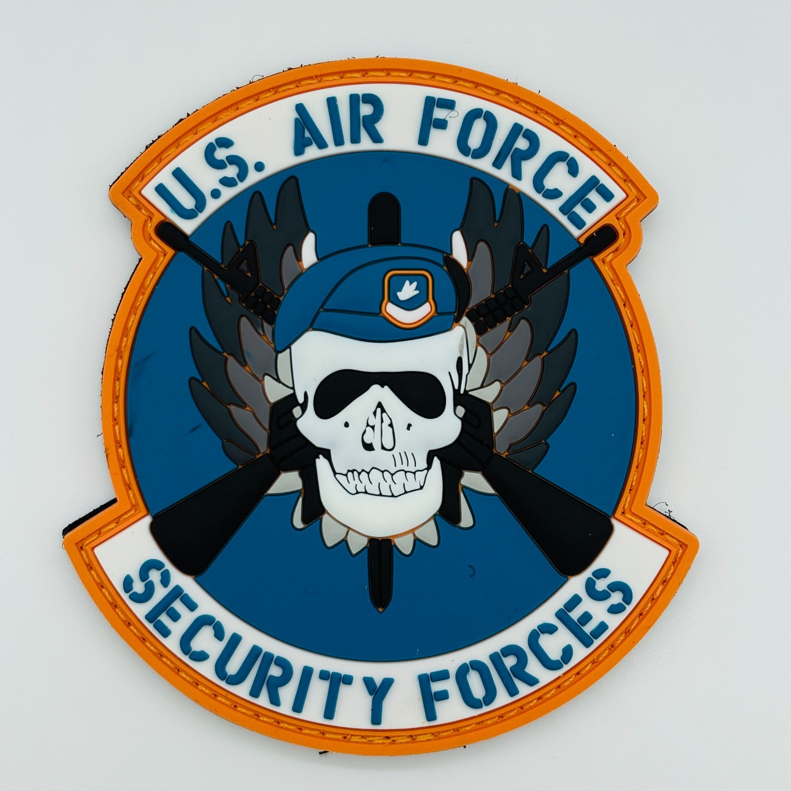 USAF Security Forces PVC Patch, Glow-in-the-Dark, 4", Hook & Loop