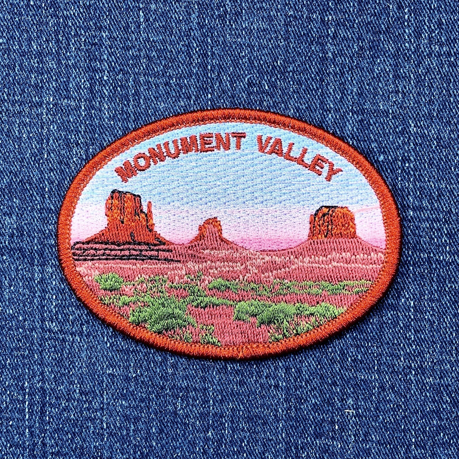 Monument Valley Patch  Utah Arizona Colorado Plateau Navajo Embroidered Badge