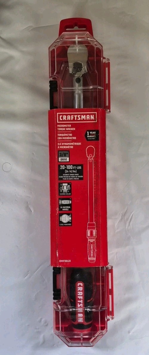 Craftsman CMMT99433 3/8" Inch Micrometer Torque Wrench 20-100 ft-lbs  NEW SEALED