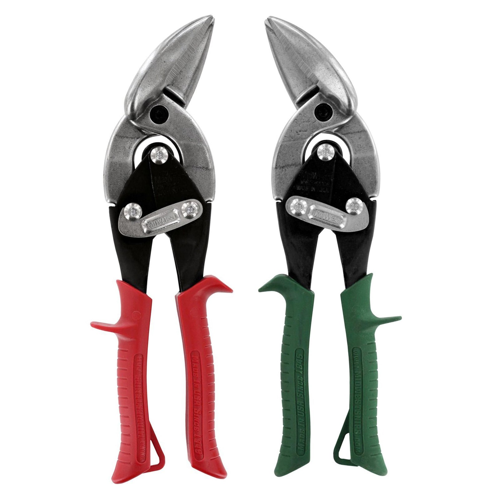 MIDWEST Aviation Snip Set - Left and Right Cut Offset Tinner Shears, Made in ...